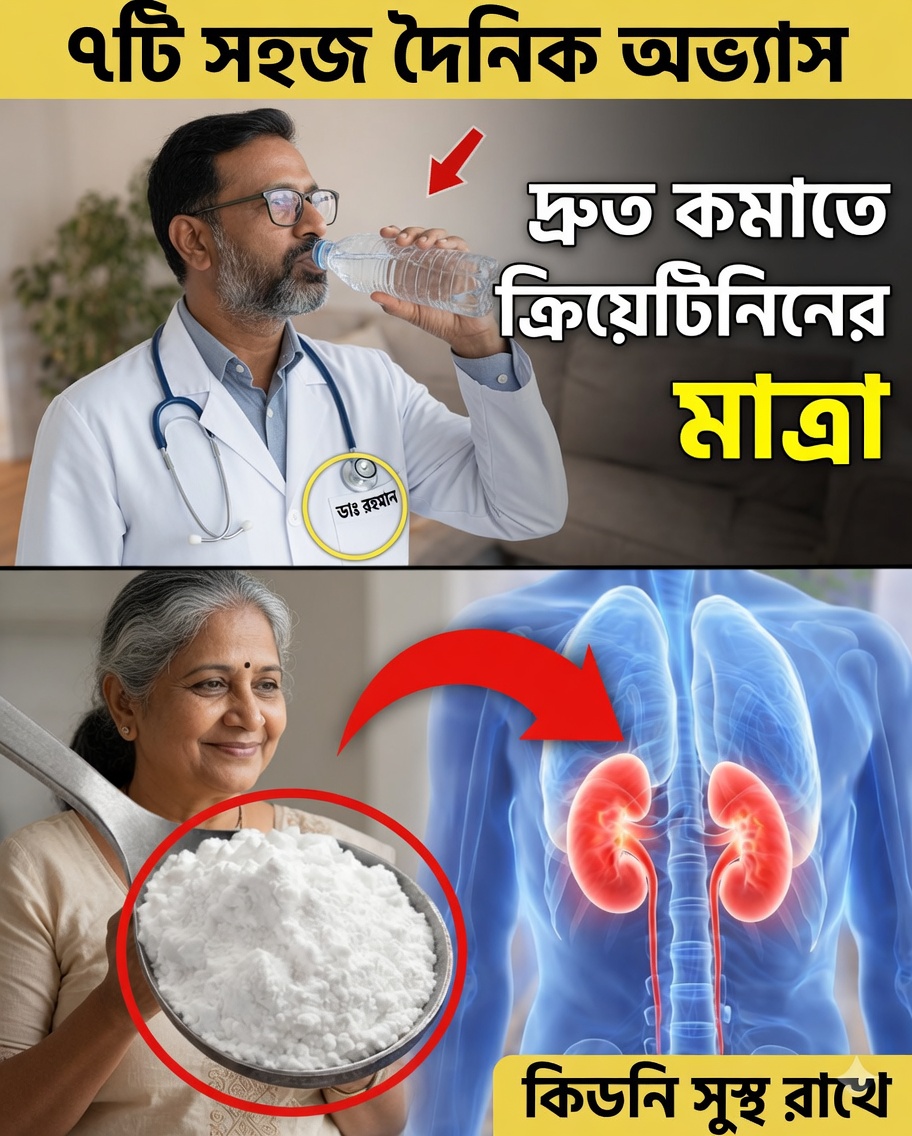 ক্রিয়েটিনিনের স্বাস্থ্যকর মাত্রা বজায় রাখতে এবং আপনার কিডনি সুরক্ষিত রাখতে ৭টি সহজ দৈনিক অভ্যাস