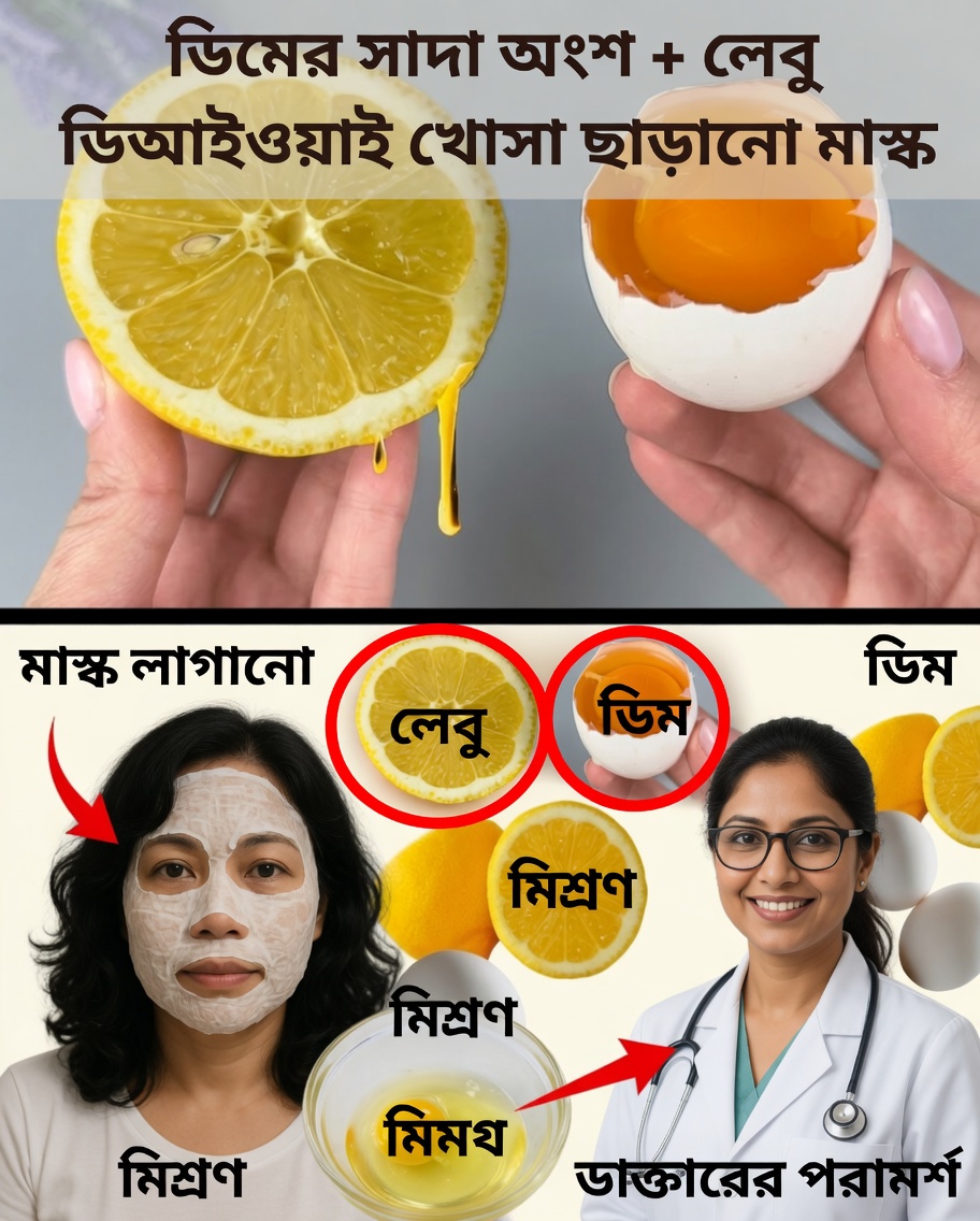 লেবু ও ডিম: উজ্জ্বল, যৌবনদীপ্ত ত্বকের প্রাকৃতিক গোপন রহস্য