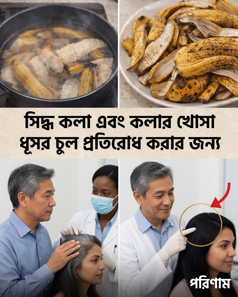 সাদা চুল কি স্বাভাবিকভাবে আবার কালো হচ্ছে? পাকা চুল কালো করতে ও চুলের বৃদ্ধি উদ্দীপিত করতে কলার খোসা নিয়ে সত্যতা