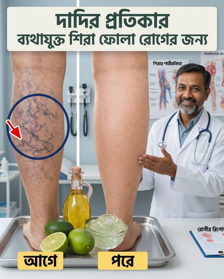 ভ্যারিকোজ শিরার জন্য দাদির গোপন উপায়: অ্যালোভেরা, আপেল সিডার ভিনেগার ও লেবুর রহস্য উন্মোচিত