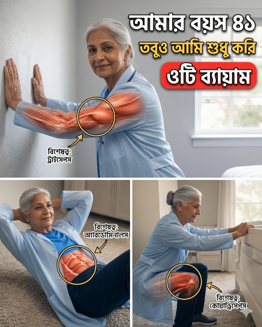 চিকিৎসকেরা প্রকাশ করেছেন: ৬০-এর পর হাঁটার চেয়েও ভালো এই ৩টি ব্যায়াম