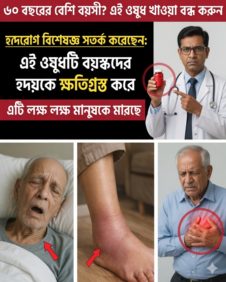 কার্ডিওলজিস্টের সতর্কবার্তা: ৬০-এর পর হৃদপিণ্ডকে নীরবে অতিরিক্ত চাপ দিচ্ছে এমন ৫টি সাধারণ ওষুধ (এবং এর বদলে কী করবেন)