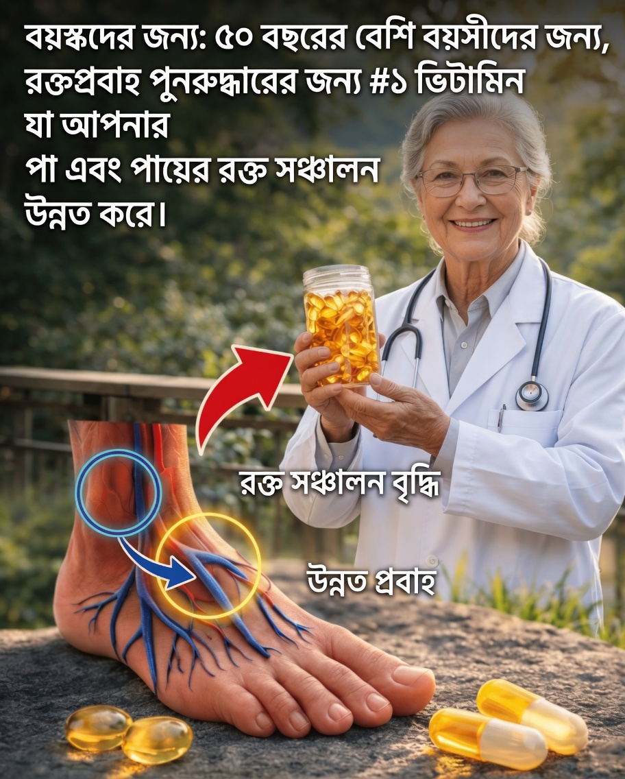 ৬০ বছরের বেশি? পা ও পায়ের পাতায় রক্ত সঞ্চালন উন্নত করতে সাহায্য করতে পারে এমন একটি অপরিহার্য ভিটামিন সম্পর্কে জানুন