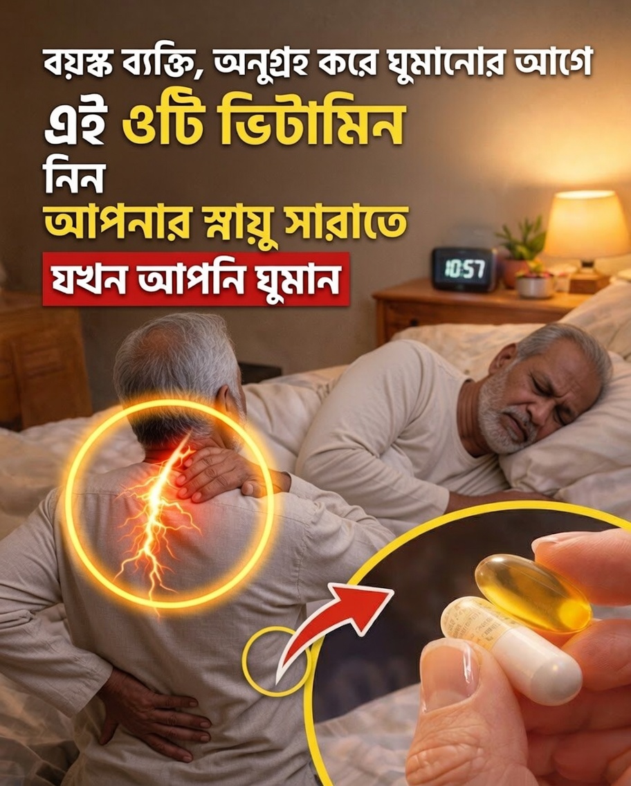 ৬০ বছরের বেশি? এই ৩টি ভিটামিন আপনার পা দ্রুত শক্তিশালী করতে পারে