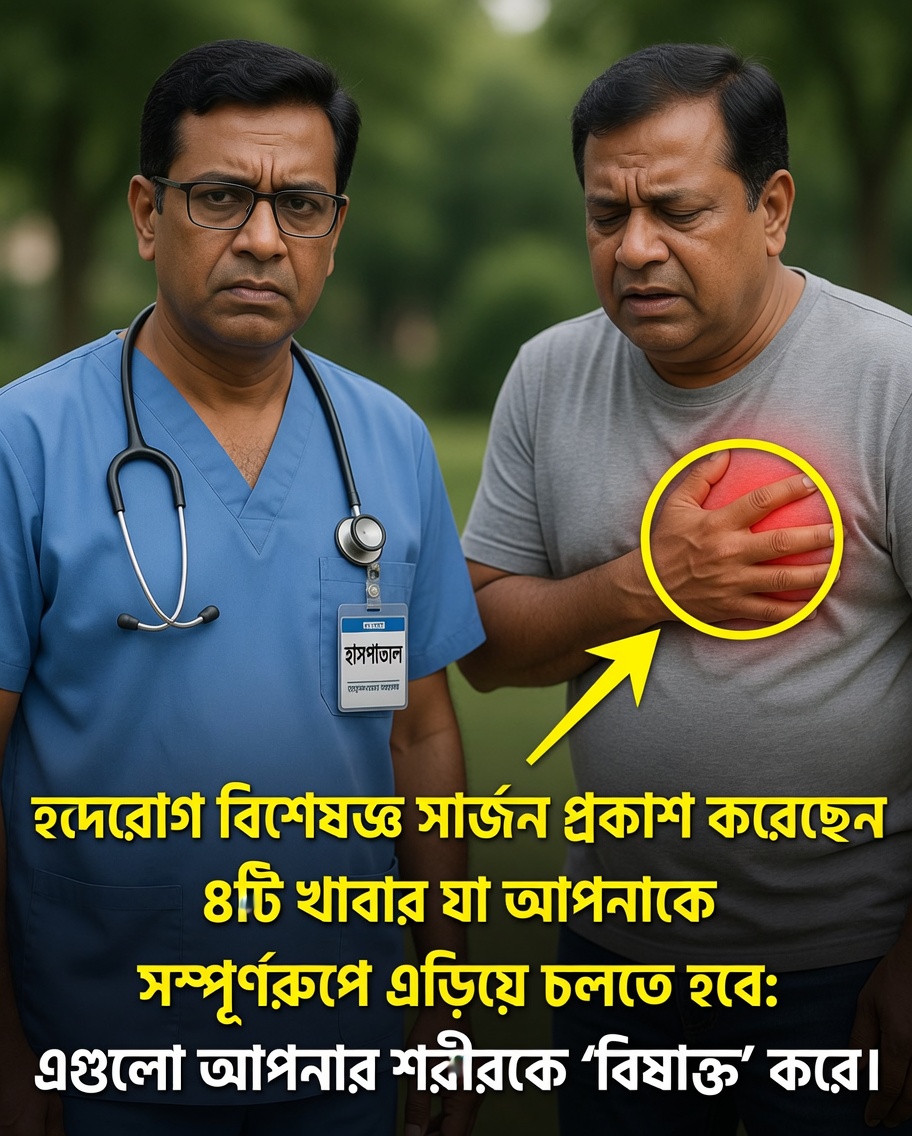 একজন হৃদ্‌রোগ সার্জন যে বিষয়গুলো এড়াতে পরামর্শ দেন: দৈনন্দিন জীবনের ৪টি জিনিস, যা অনেকেই নিয়মিতভাবে গ্রহণ করেন এবং যা হৃদ্‌যন্ত্রে প্রভাব ফেলতে পারে