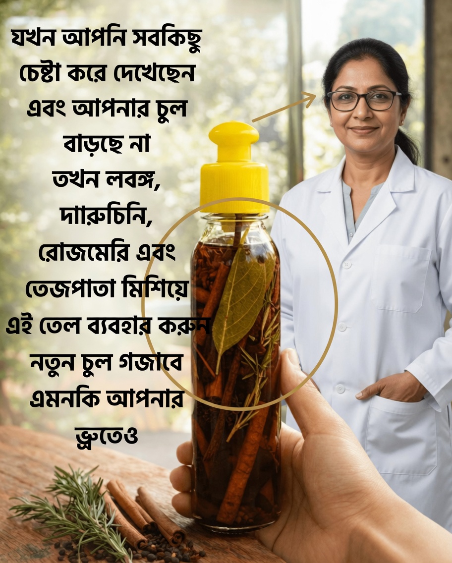 এই সহজ ভেষজ মিশ্রণটি কি আপনাকে আরও শক্তিশালী ও ঘন চুল পেতে সাহায্য করতে পারে? তেজপাতা, লবঙ্গ, রোজমেরি ও দারুচিনির উপকারিতা জানুন