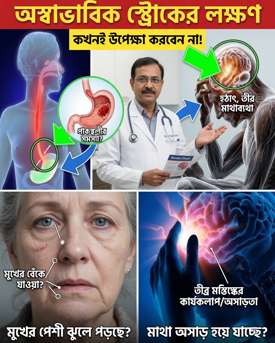 স্ট্রোকের ৭টি অস্বাভাবিক সতর্ক সংকেত যা কখনোই উপেক্ষা করা উচিত নয়