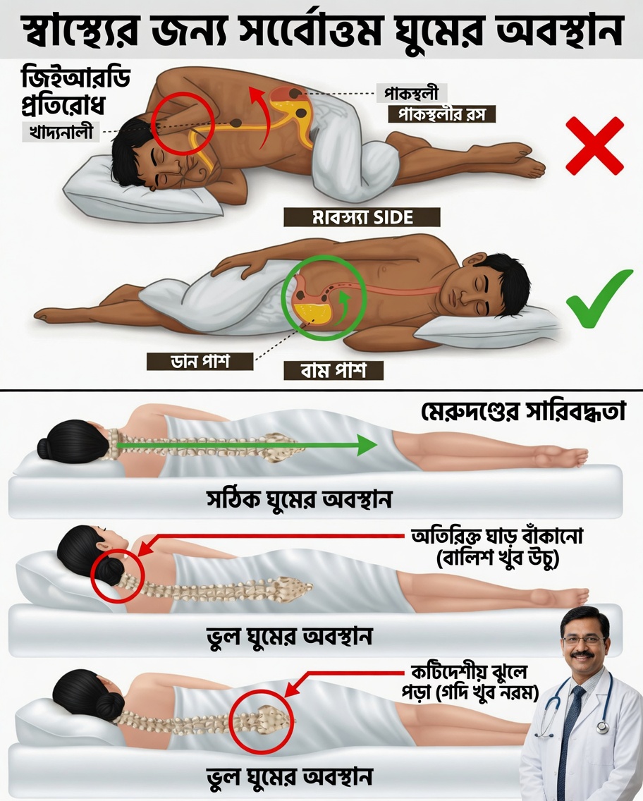 আপনার বাঁ পাশ হয়ে ঘুমানোর ৭টি চমকপ্রদ উপকারিতা, যা প্রাকৃতিকভাবে আপনার স্বাস্থ্যকে বদলে দিতে পারে