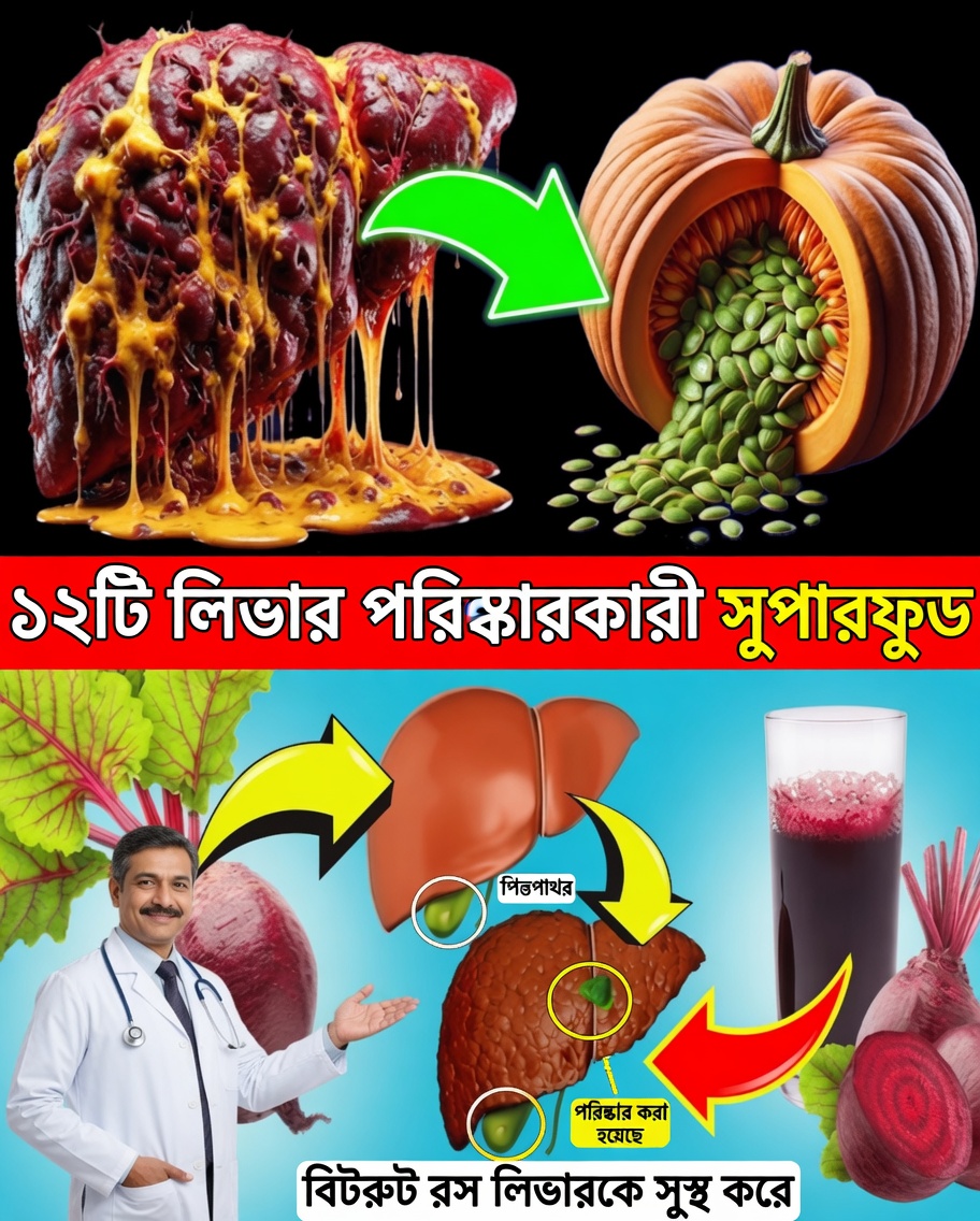 সুস্থ যকৃতের গোপন রহস্য: প্রাকৃতিক ডিটক্সের জন্য ১২টি শক্তিশালী সুপারফুড