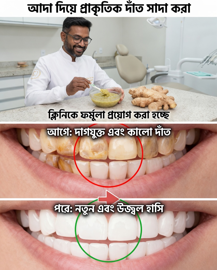 Gengibre দিয়ে দাঁত সাদা করা: আগে ও পরে – এই ট্রেন্ডের পেছনে আসলে কী রয়েছে