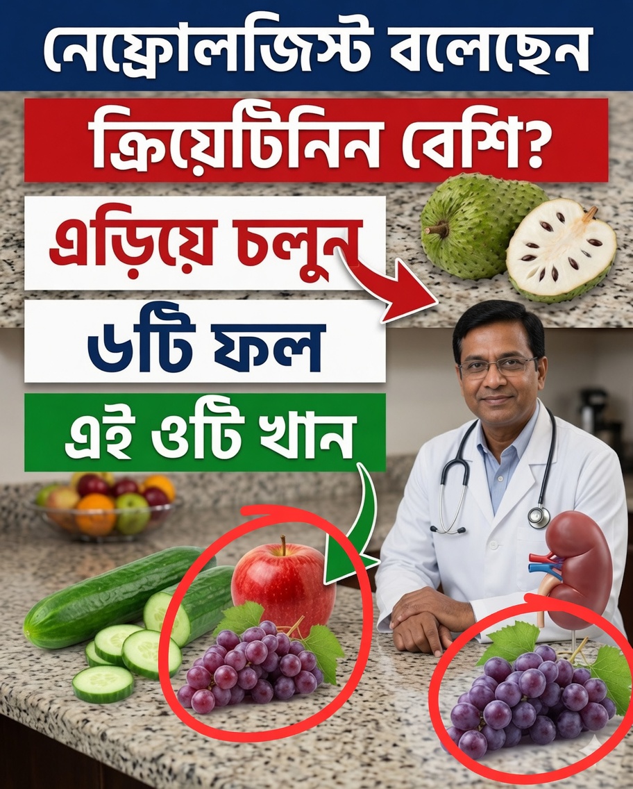 ক্রিয়েটিনিন বেশি? কিডনির ওপর চাপ ফেলতে পারে এমন ৬টি ফল আবিষ্কার করুন – আর উপভোগ করার জন্য ৩টি আরও কোমল বিকল্প