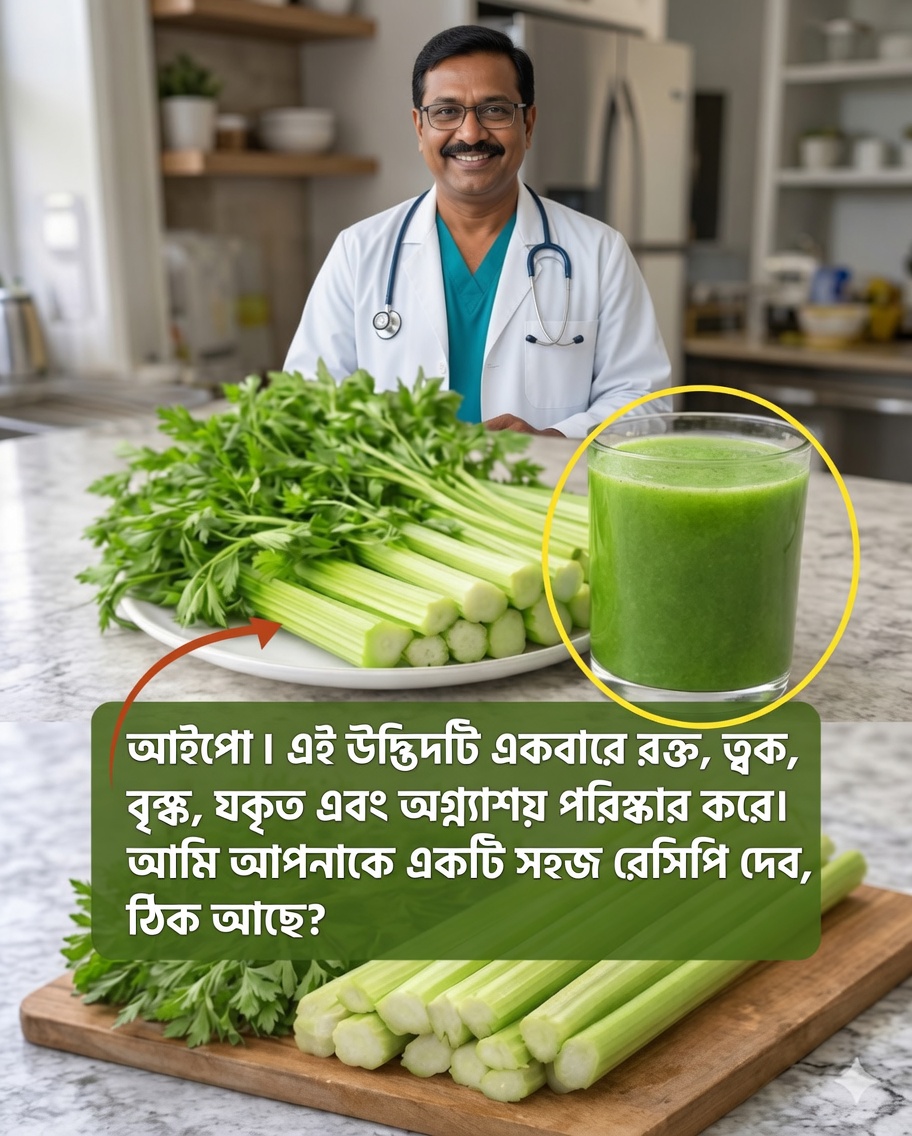 Aipo, Salsa e Limão দিয়ে সবুজ জুস দিয়ে আপনার দিনকে সতেজ করুন (হালকা অনুভব করার একটি সহজ পথ)