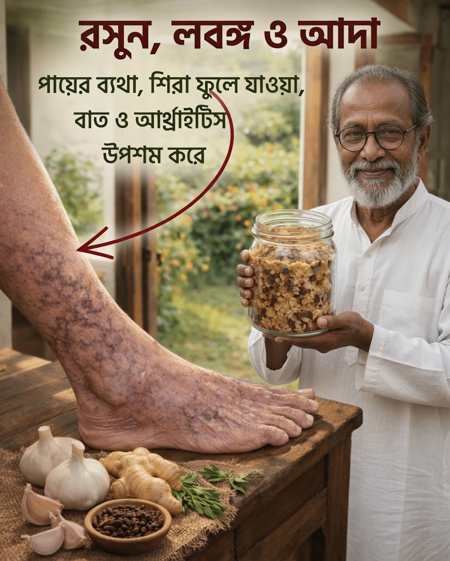 রসুন, আদা ও লবঙ্গের সংমিশ্রণ কীভাবে ক্লান্ত পা এবং ব্যথাযুক্ত জয়েন্টের উপশমে সাহায্য করতে পারে তা আবিষ্কার করুন