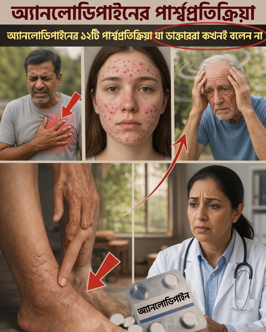 অ্যামলোডিপাইনের শীর্ষ ১২টি পার্শ্বপ্রতিক্রিয়া: চিকিৎসকরা যা সবসময় উল্লেখ করেন না