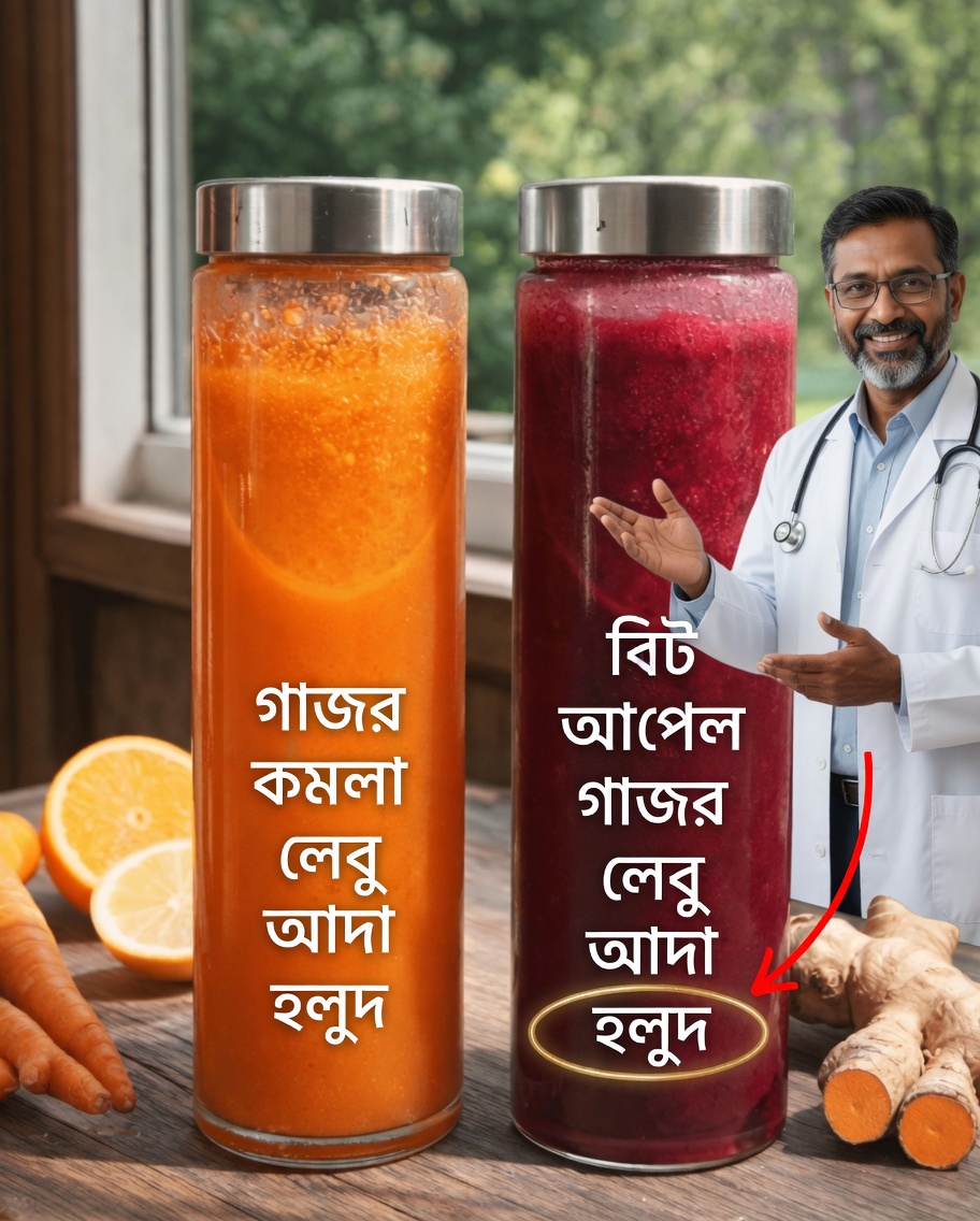 দেখুন কীভাবে দুটি সহজ ঘরে তৈরি জুস আপনার দৈনন্দিন সুস্থতা বদলে দিতে পারে