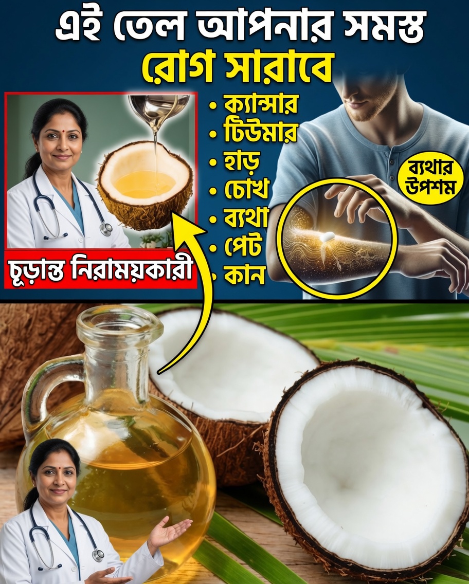 নারকেল তেলের গোপন রহস্য যা প্রাকৃতিকভাবে আপনার শক্তি, মন ও শরীরকে বদলে দিতে পারে