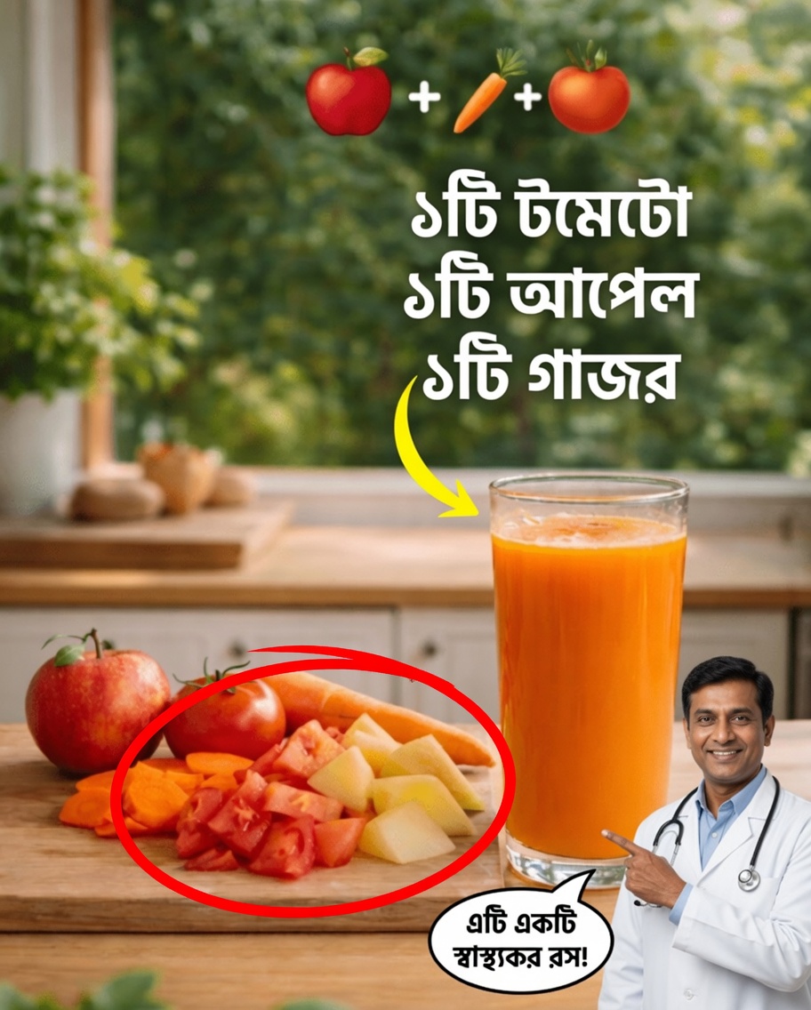 প্রতিদিন সকালে টমেটো, গাজর ও আপেলের রস পান করার ১২টি কারণ
