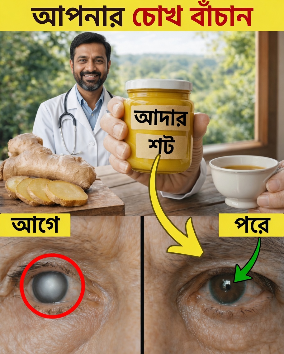 ৫০ বছরের পর চোখের স্বাস্থ্যে সহায়তার জন্য আপেল ও আদা দিয়ে তৈরি একটি সহজ প্রাকৃতিক পানীয়