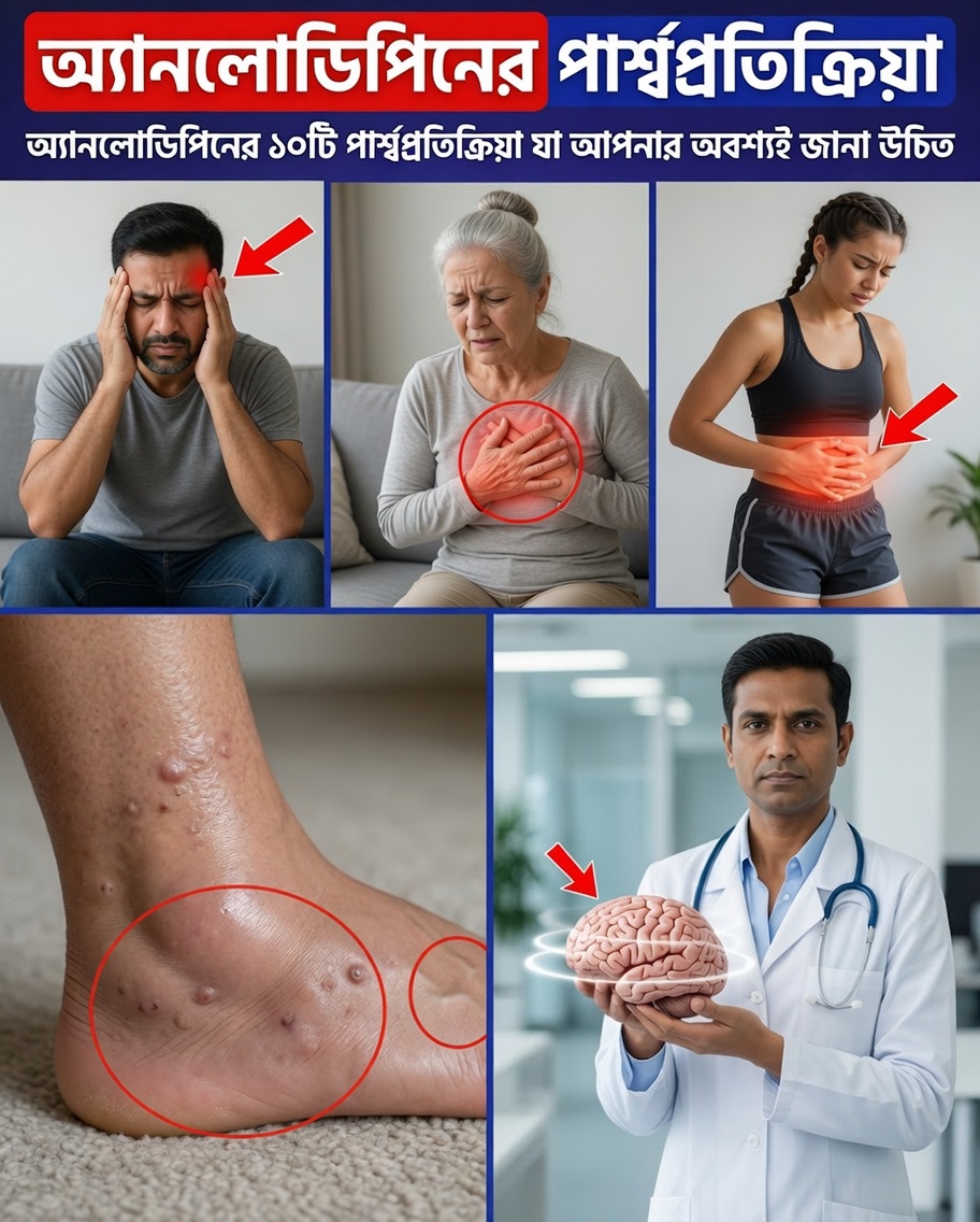 অ্যামলোডিপিনের ১০টি লুকানো পার্শ্বপ্রতিক্রিয়া, যা আপনার ডাক্তার নাও উল্লেখ করতে পারেন