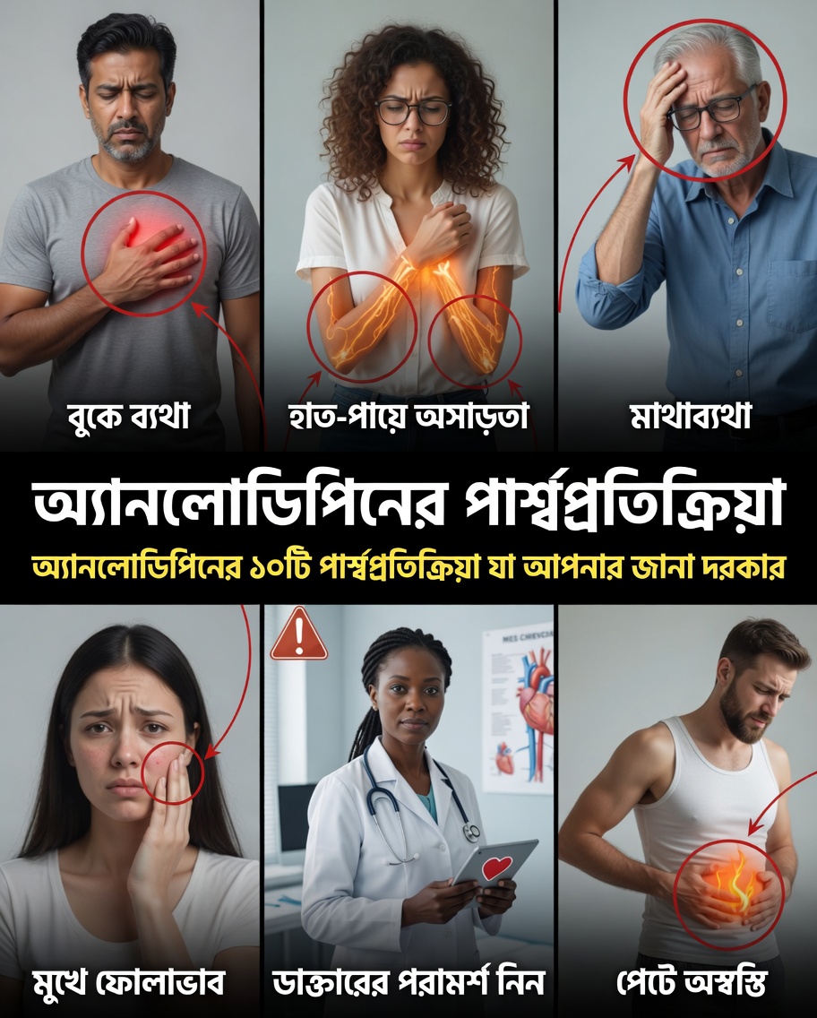 অ্যামলোডিপিনের অদ্ভুত পার্শ্বপ্রতিক্রিয়া ব্যাখ্যা করা হয়েছে: ১০টি উপসর্গ যা আপনার খেয়াল রাখা উচিত