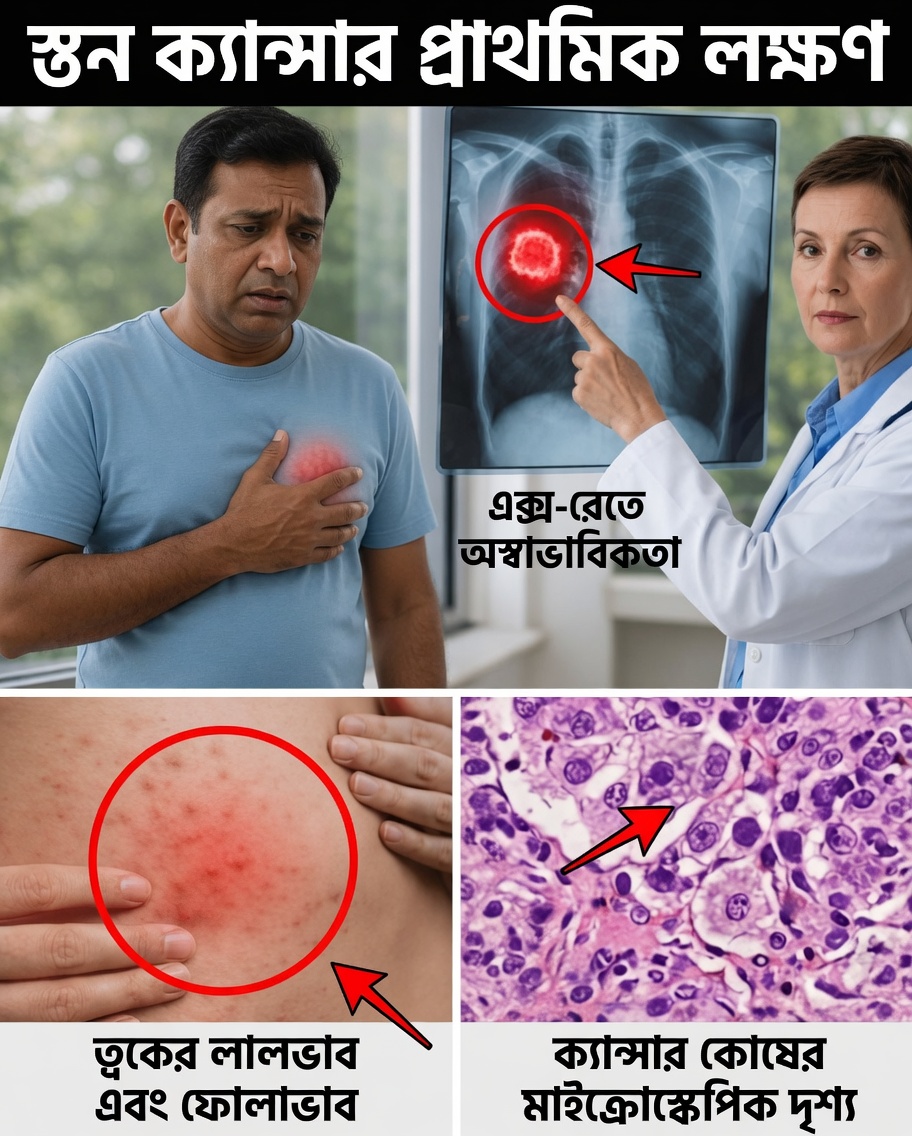 প্রতিটি নারীর জানা উচিত স্তন ক্যান্সারের ১০টি সতর্কতামূলক লক্ষণ ও উপসর্গ