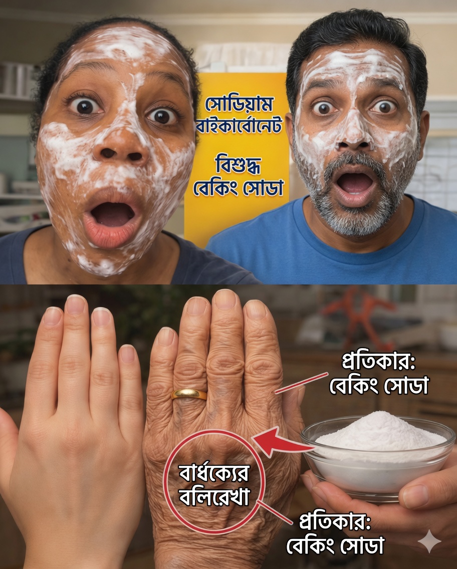 বেকিং সোডা মাত্র ১০ মিনিটেই সব ধরনের বলিরেখা দূর করে, এমনকি ৭০ বছর বয়সেও!