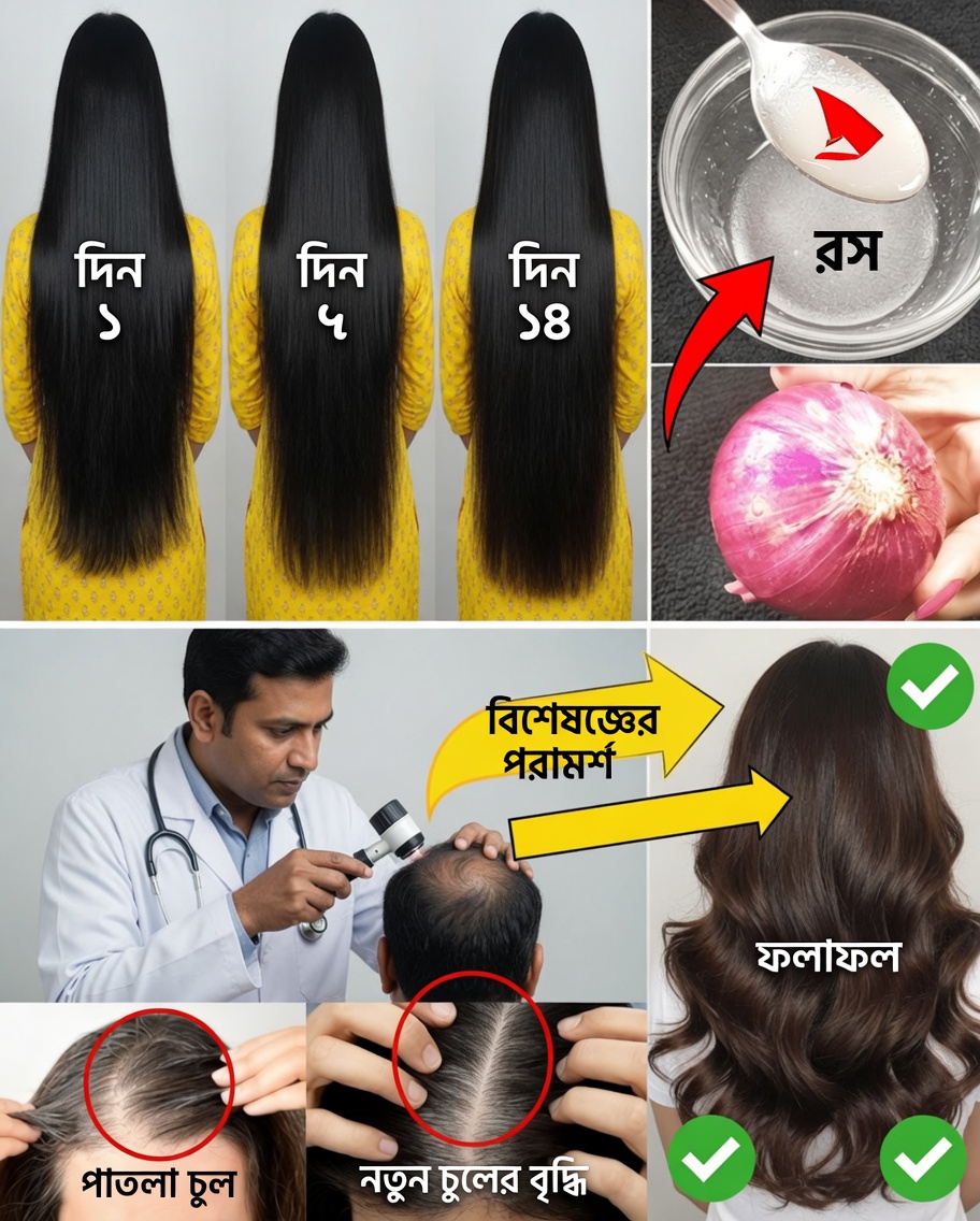 পেঁয়াজের রস দিয়ে প্রাকৃতিকভাবে চুলের শক্তিশালী বৃদ্ধি আনলক করুন – এমন এক গোপন রহস্য, যা আপনি চাইবেন আরও আগে আবিষ্কার করতে