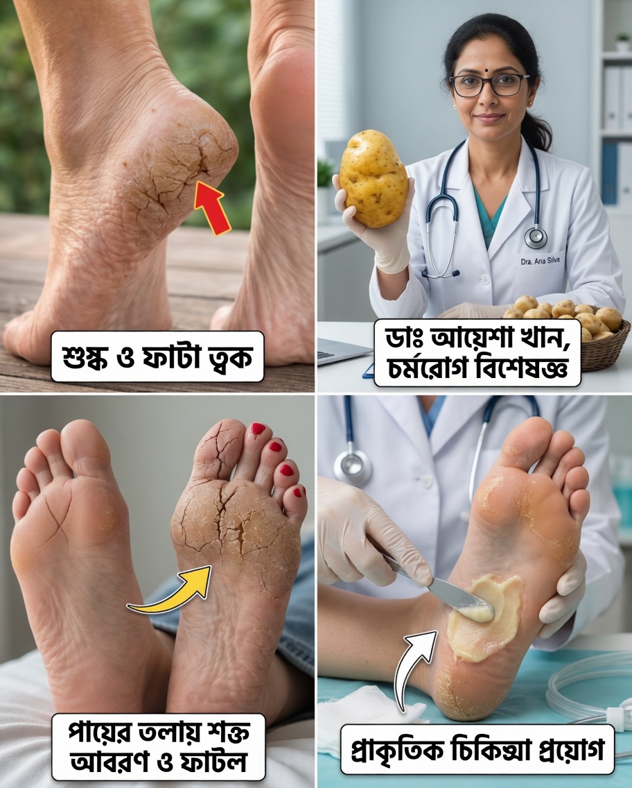 একটি সাধারণ আলু কি শুষ্ক ও ফাটা গোড়ালি নরম করতে সাহায্য করতে পারে? রান্নাঘর থেকে একটি আশ্চর্যজনক কৌশল, যা চেষ্টা করে দেখার মতো