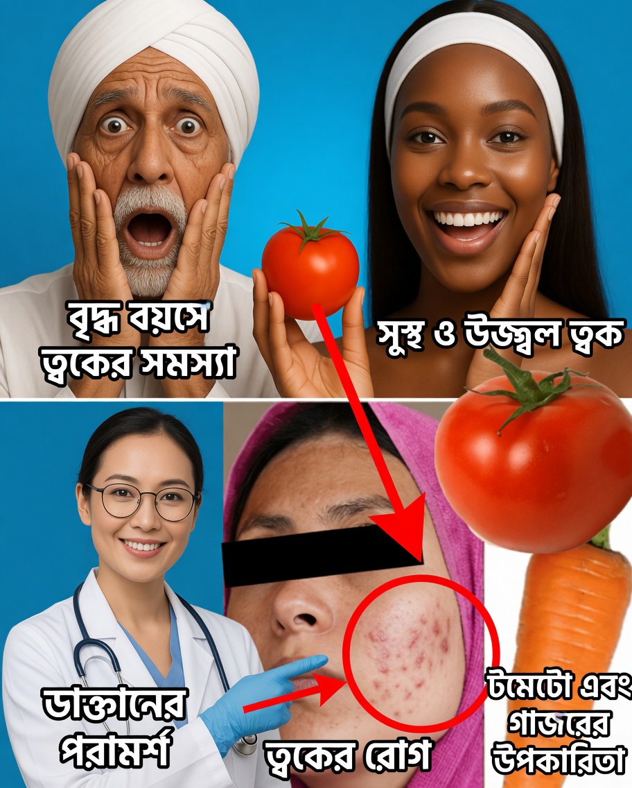 গাজর ও টমেটো আপনাকে ১০ বছর আরও তরুণ দেখাতে পারে — এমনকি ৭০ পেরোনোর পরেও!