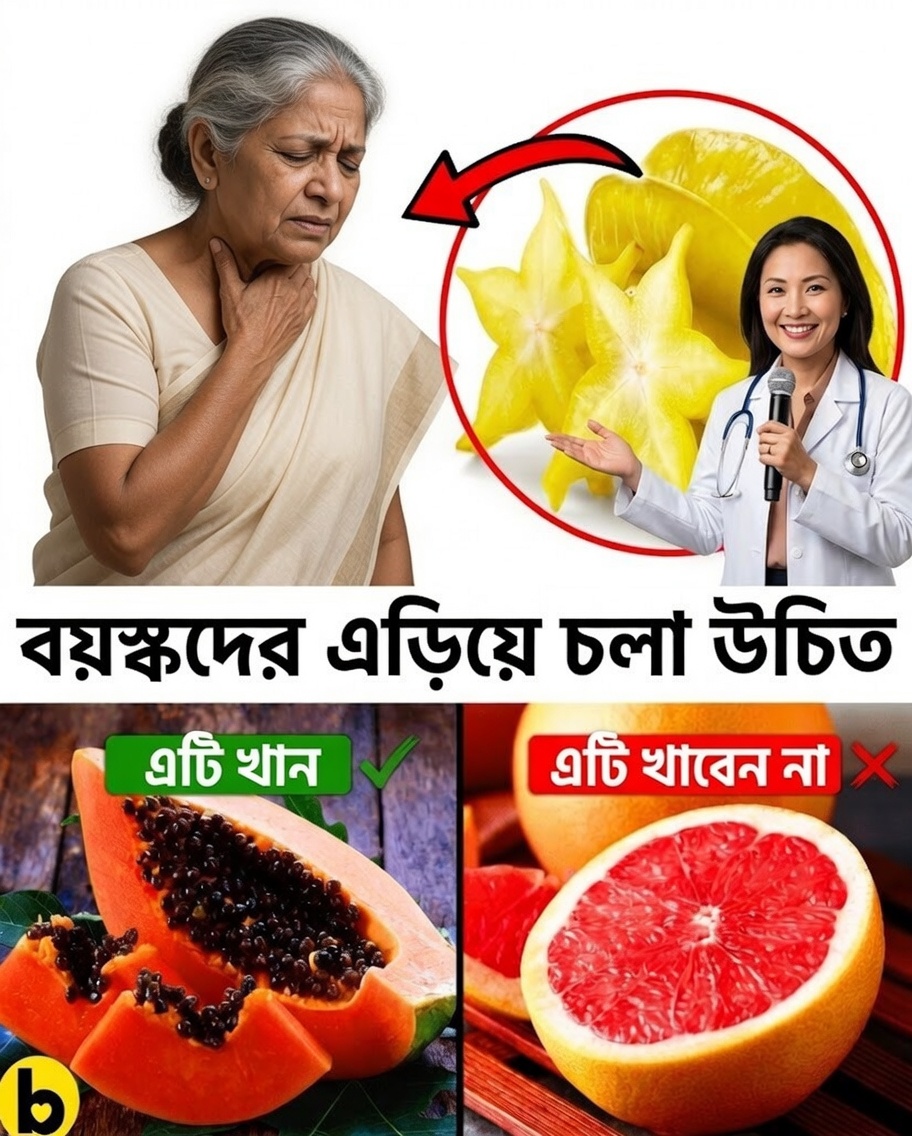 বয়স্কদের নিরাপত্তা ও সুস্থতা বজায় রাখতে যে ১৫টি ফল এড়িয়ে চলা উচিত