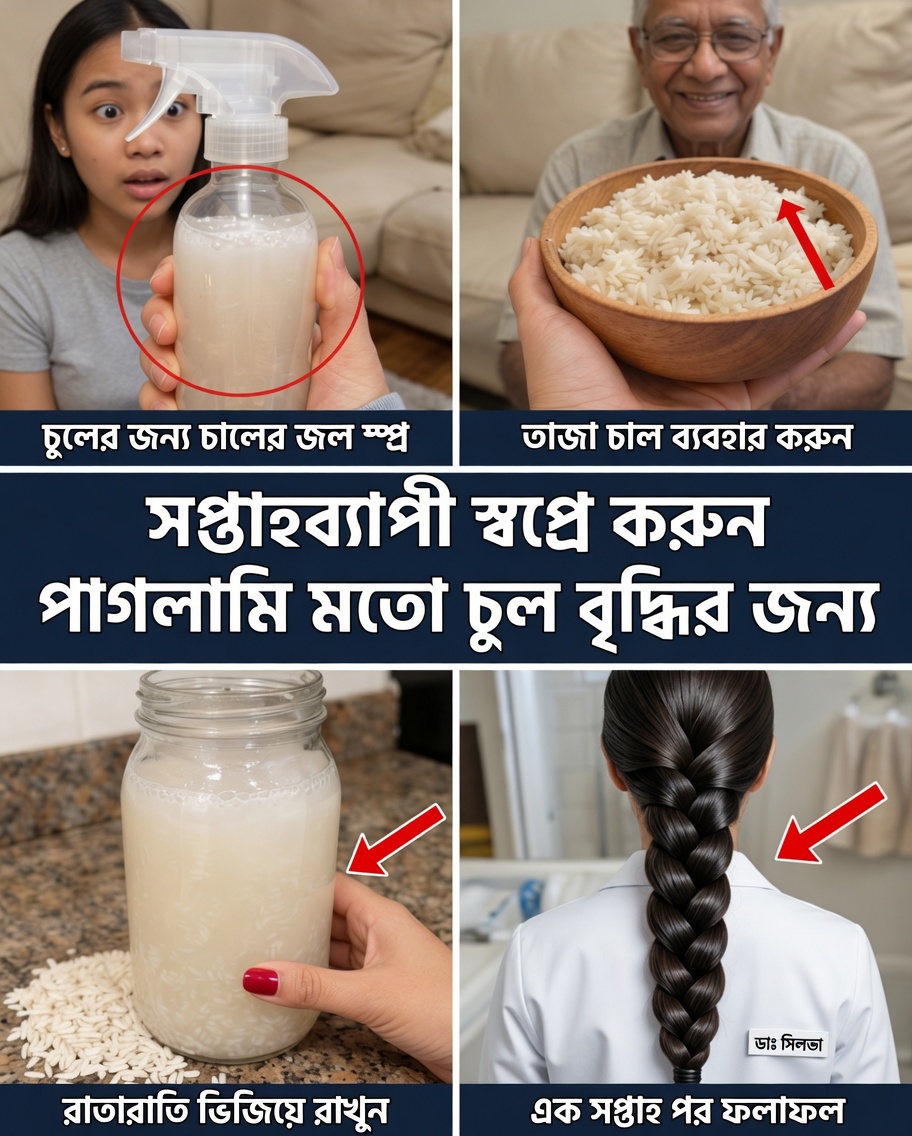 ৩০ দিনে আপনার চুলের রূপ বদলান: চালের পানির বিস্ময়কর শক্তি