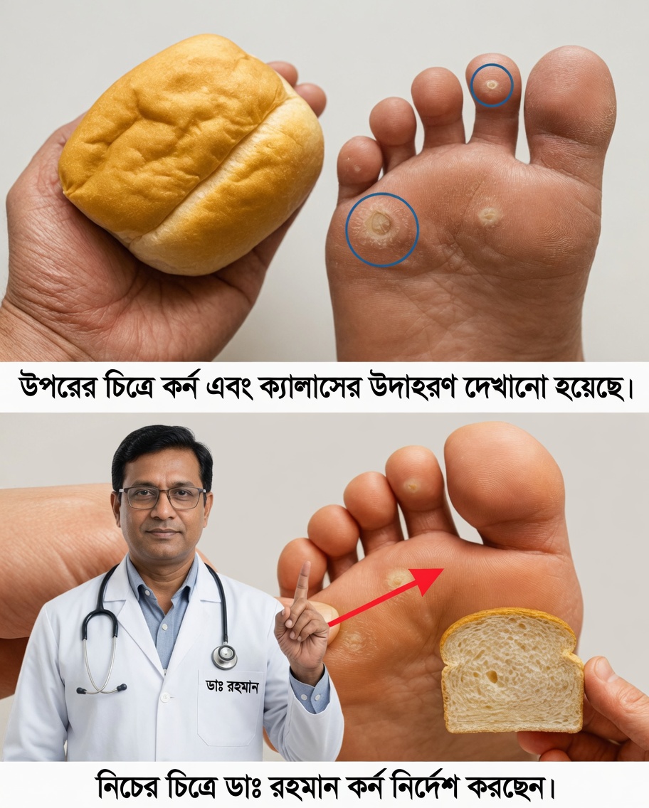 Pão দিয়ে এই আশ্চর্যজনক প্রতিকার ব্যবহার করে স্বাভাবিকভাবে পায়ের কড়া দূর করুন