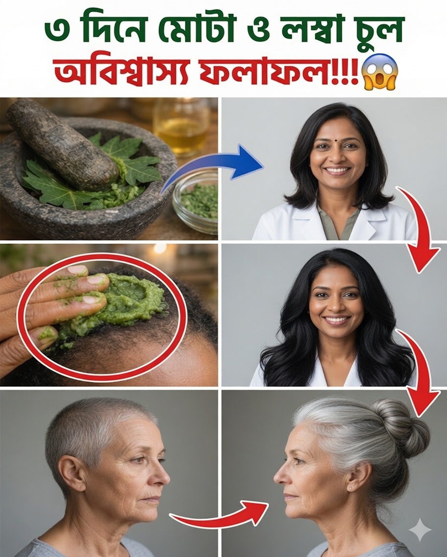 পেঁপে পাতার হেয়ার মাস্ক: আরও শক্তিশালী ও উজ্জ্বল চুলের জন্য প্রাকৃতিক গোপন রহস্য