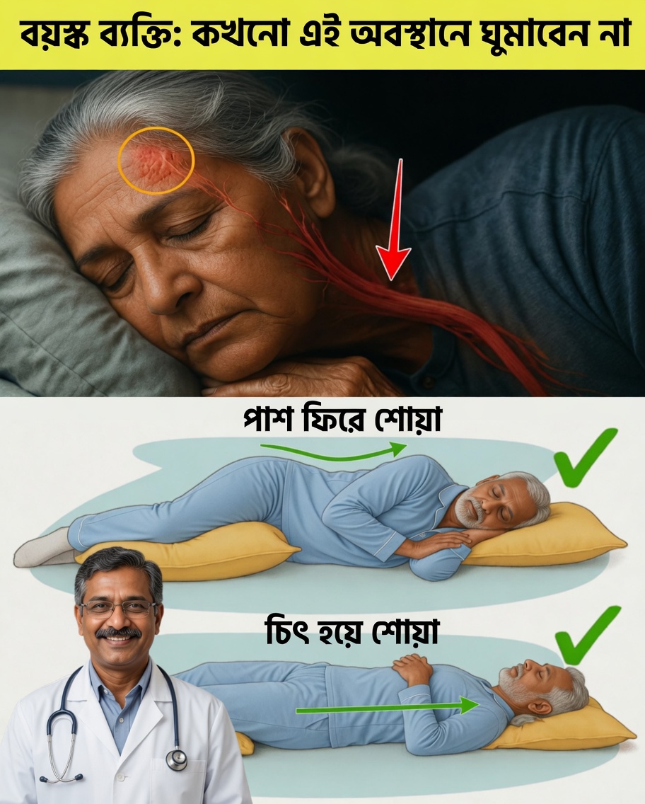 বয়স্করা: ঘুমানোর সময় এই ভঙ্গি এড়িয়ে চলুন – এটি রাতে স্ট্রোকের ঝুঁকি বাড়াতে পারে!