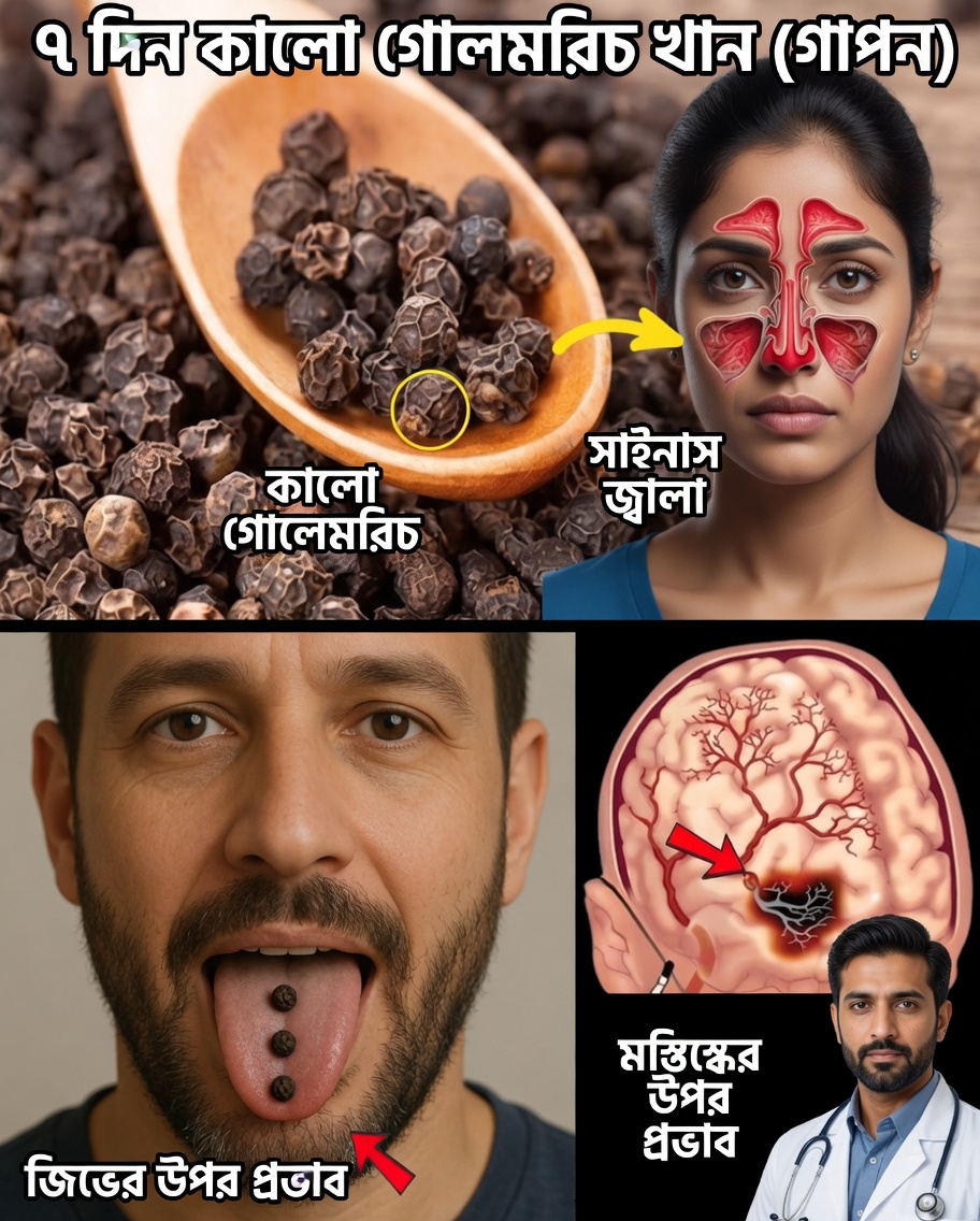 ৭ দিন ধরে প্রতিদিন কালো মরিচ খেলে কী হয়?