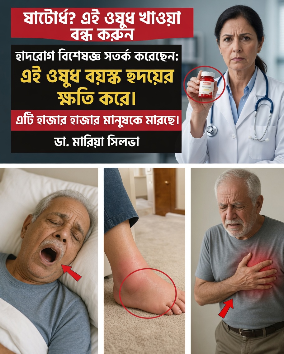 শিরোনাম: ৬০ বছরের পর নীরবে হৃদ্‌স্বাস্থ্যে প্রভাব ফেলতে পারে এমন ৫টি সাধারণ ওষুধ — এবং এরপর কী করবেন