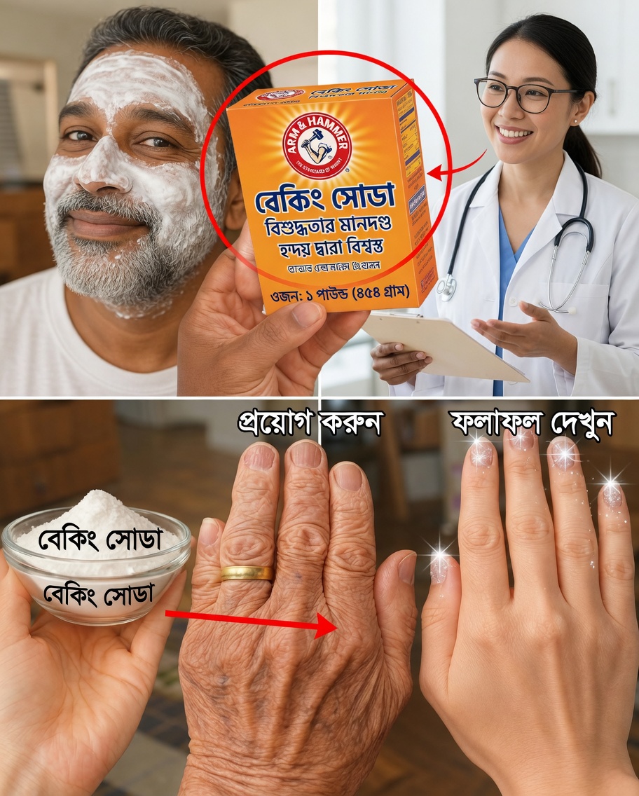 আবিষ্কার করুন কীভাবে বেকিং সোডা মাত্র কয়েক মিনিটেই আপনার ত্বকের চেহারা বদলে দিতে পারে— এমনকি ৭০-এর পরেও