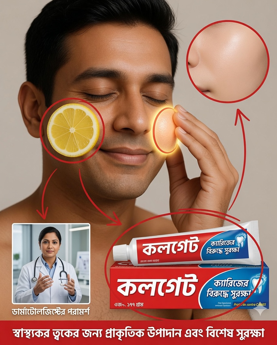 আরও উজ্জ্বল ও ঝলমলে ত্বকের জন্য কোলগেট টুথপেস্টের কৌশল