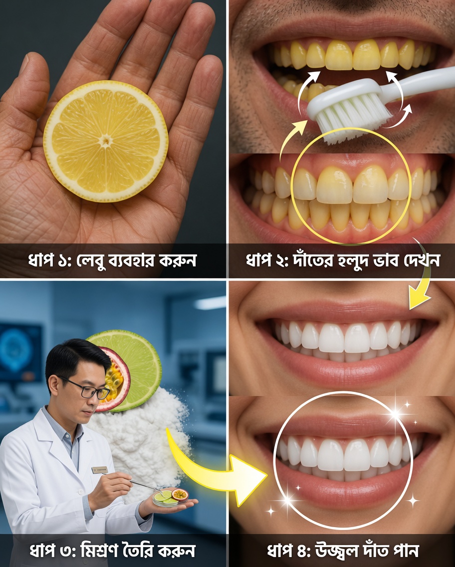 লেবু এবং বেকিং সোডা দিয়ে আরও সাদা হাসি উন্মুক্ত করুন