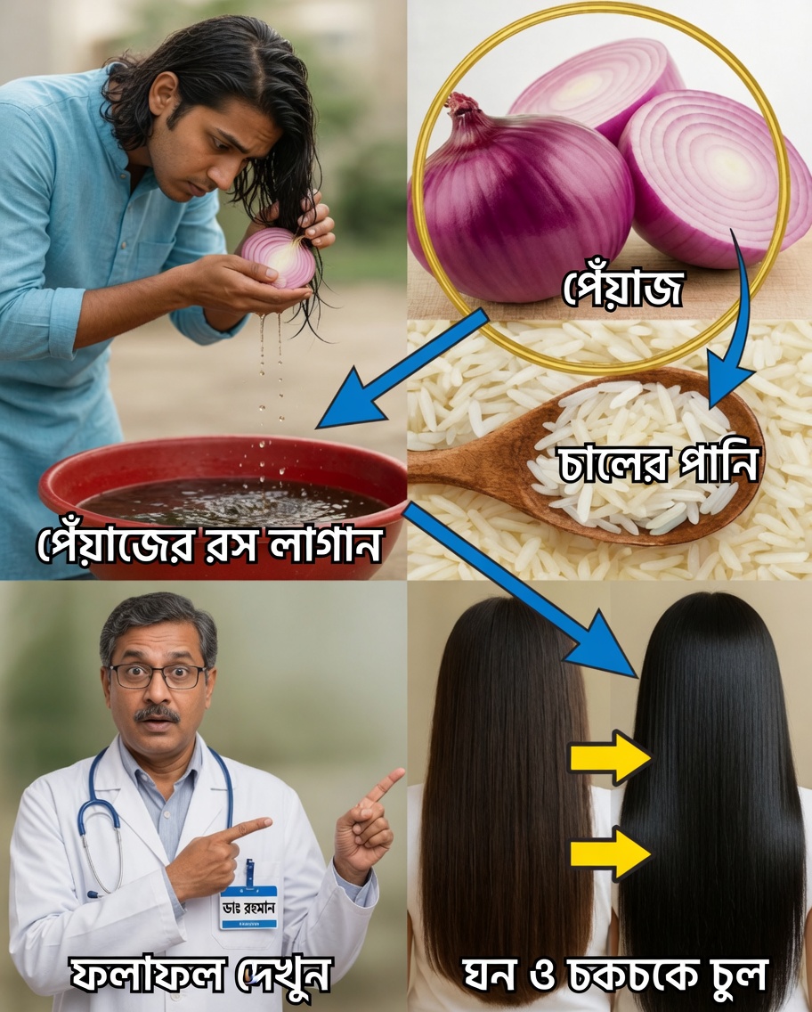 এই রেসিপিটি আপনার চুলকে উন্মাদভাবে বাড়িয়ে তুলবে: চুল লম্বা ও ঘন করার জন্য পেঁয়াজ ও চালের শক্তি