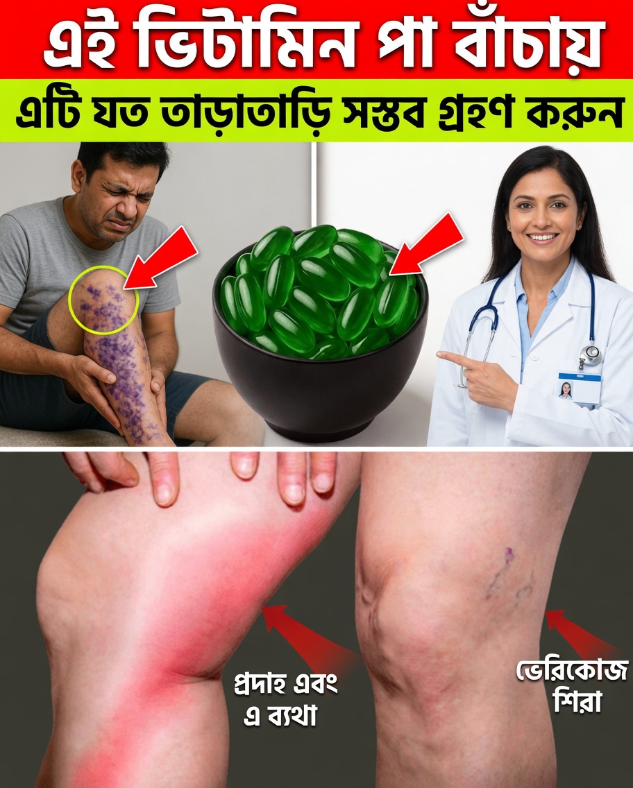 এই ভিটামিন পায়ে রক্ত জমাট বাঁধার ঝুঁকি কমাতে সাহায্য করতে পারে — বয়স্কদের যা জানা দরকার