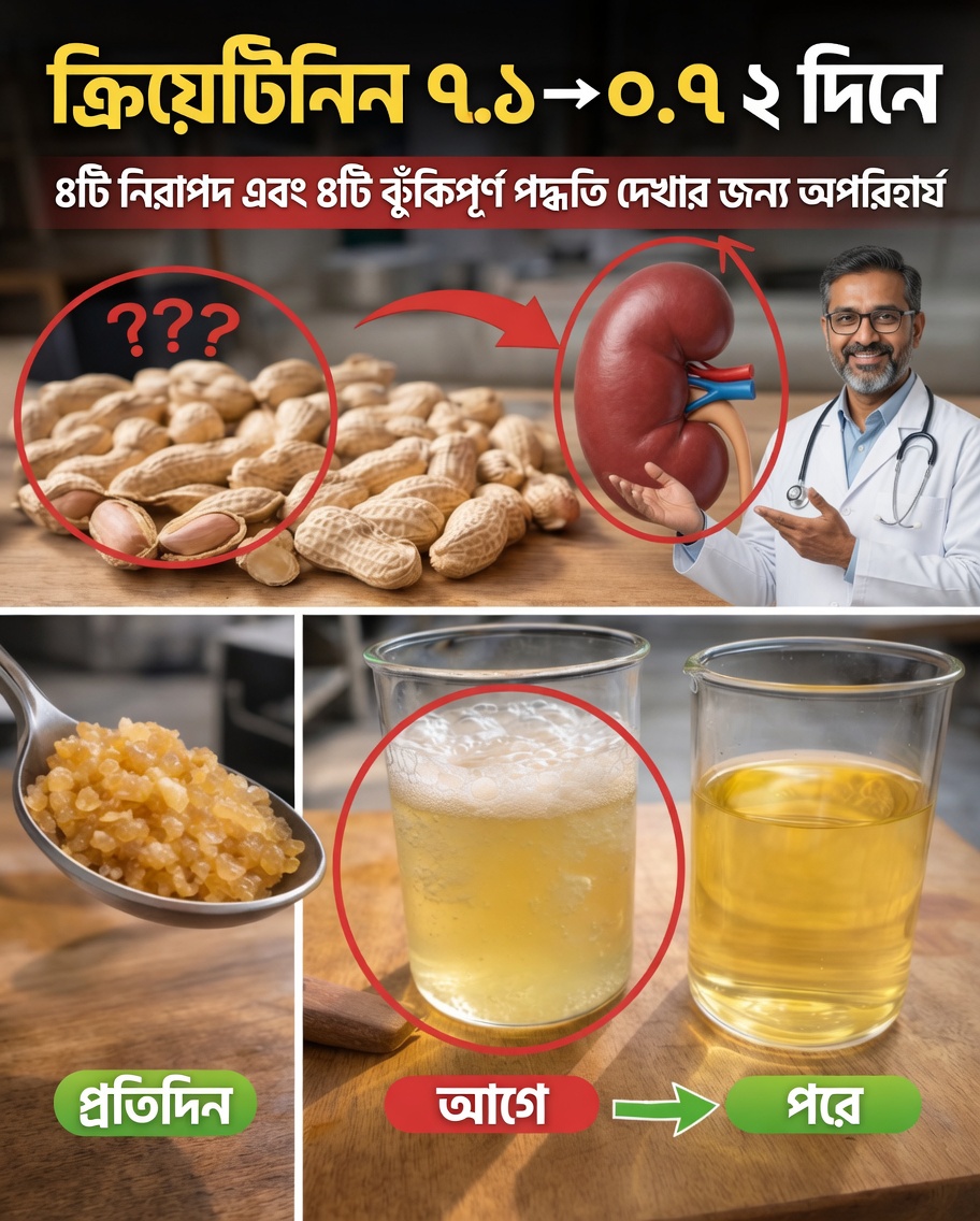 ক্রিয়েটিনিন ২ দিনে ৭,১ থেকে ০,৯ এ নেমে গেছে? কিডনির জন্য ৪টি স্বাস্থ্যকর চর্বি জানুন এবং ৪টি যা ঝুঁকিপূর্ণ হতে পারে