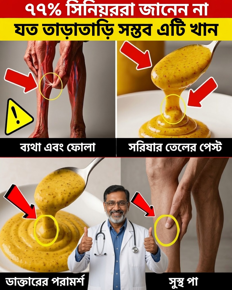 ৬০ বছরের বেশি বয়স্কদের জন্য: ৭টি প্রাকৃতিক খাবার, যা কয়েক মিনিটে পায়ের ক্র্যাম্প থামাতে সাহায্য করতে পারে