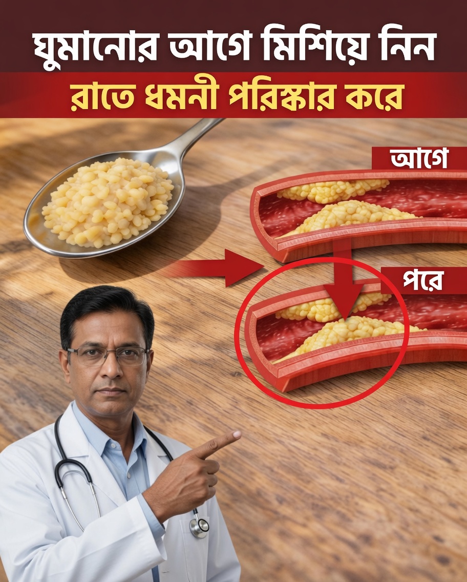 ঘুমাতে যাওয়ার আগে রান্নাঘরের এই ৩টি উপাদান মিশিয়ে নিন — সকালে আপনার ধমনিগুলো কৃতজ্ঞ হবে