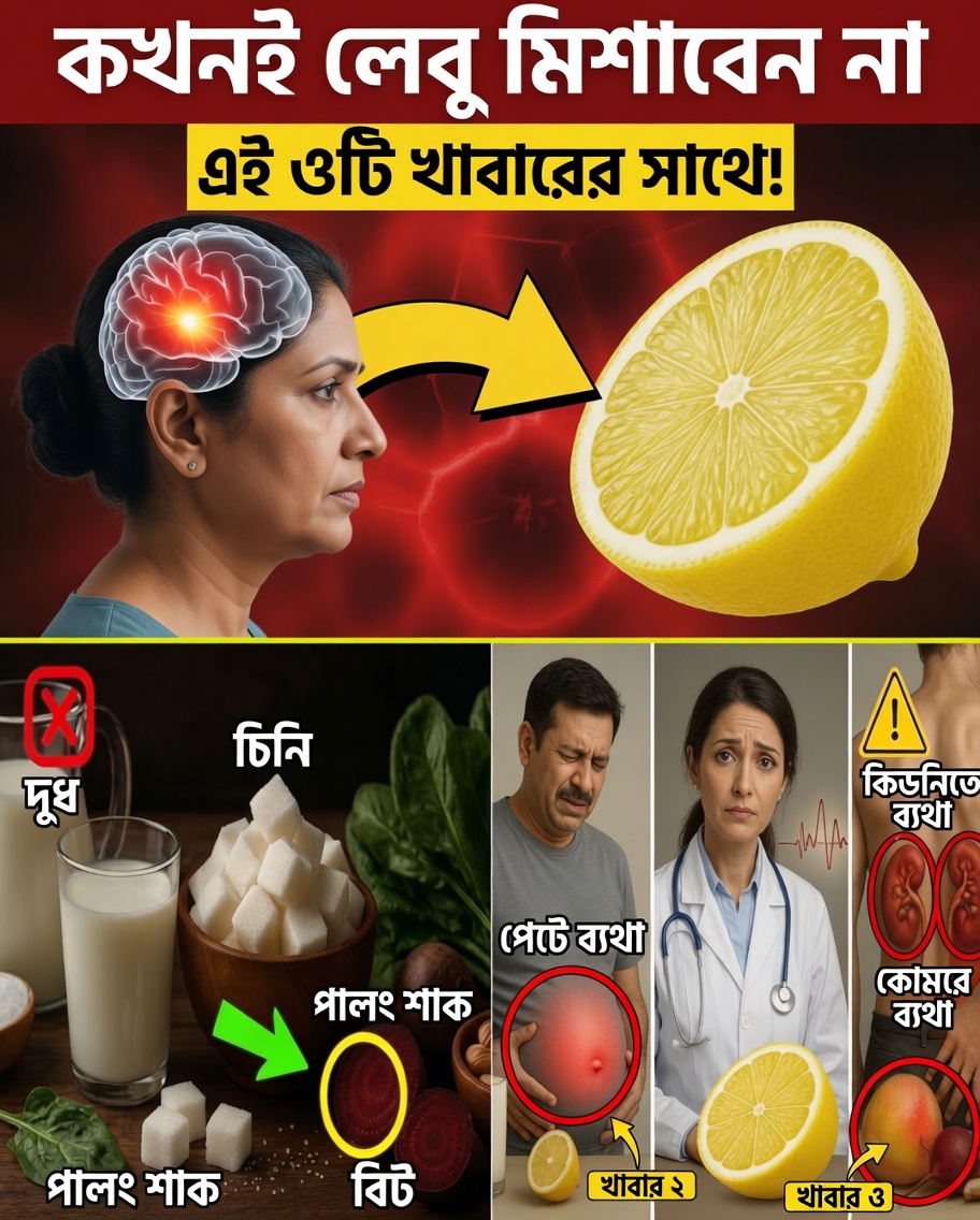 বয়স্কদের জন্য লেবুর গোপন কথা: এই খাবারগুলোর সঙ্গে লেবু কখনোই মেশাবেন না!