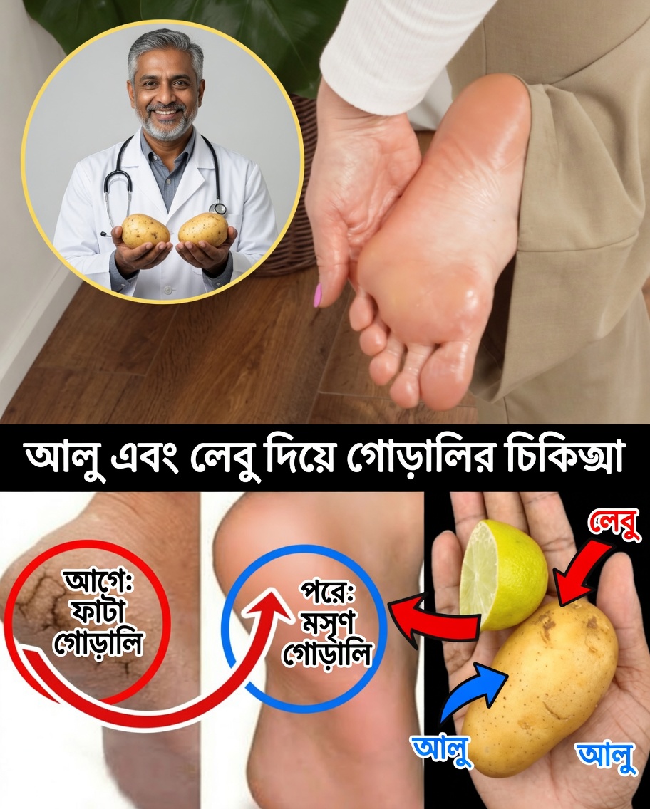 গোপন রহস্য উন্মোচিত: আলুর এমন কৌশল যা ফাটা গোড়ালিকে নরম ও রেশমি ত্বকে বদলে দিতে পারে