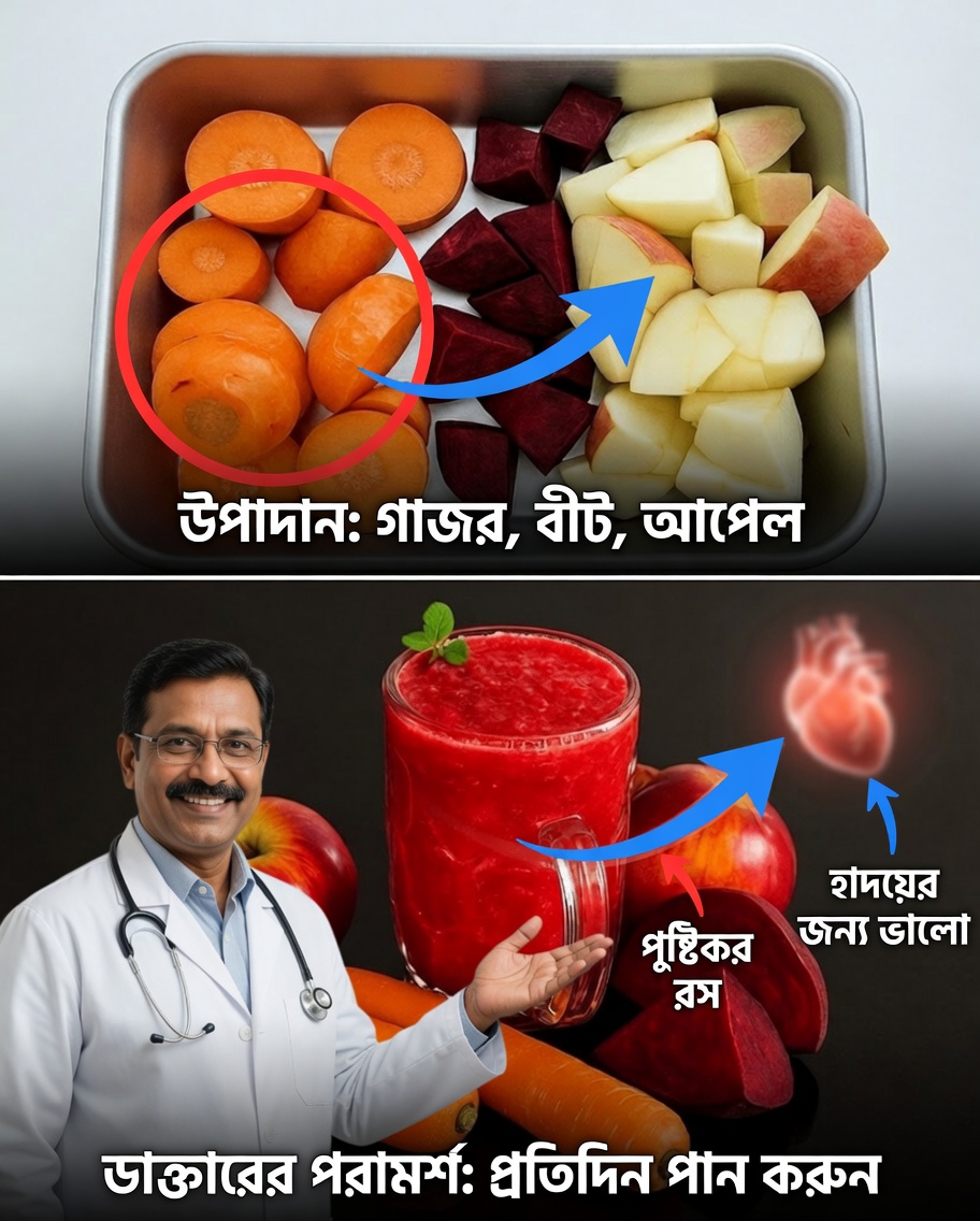 গাজর, বিট ও আপেলের এলিক্সির: প্রতিটি চুমুকে প্রাকৃতিক শক্তি