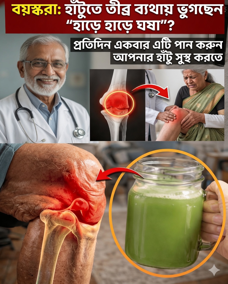 বয়স্কদের হাঁটুর স্বাচ্ছন্দ্য ও সংযোগস্থলের নমনীয়তা বজায় রাখতে সাহায্য করতে পারে এমন দৈনন্দিন পানীয়ের অভ্যাস