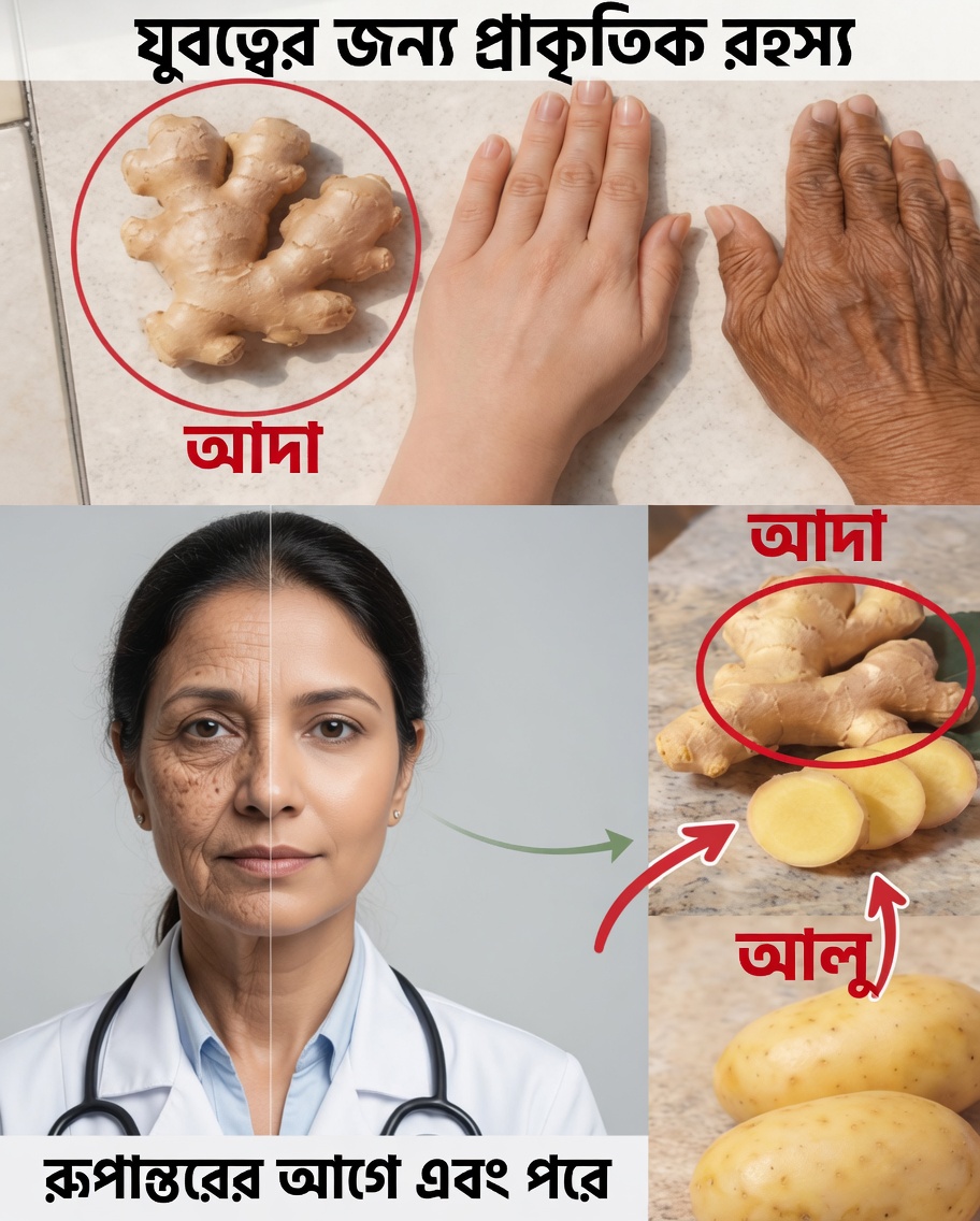 আদা ও আলু: ত্বক পরিচর্যার একটি প্রাকৃতিক অভ্যাস, যা যেকোনো বয়সে ত্বককে আরও মসৃণ রাখতে সাহায্য করতে পারে