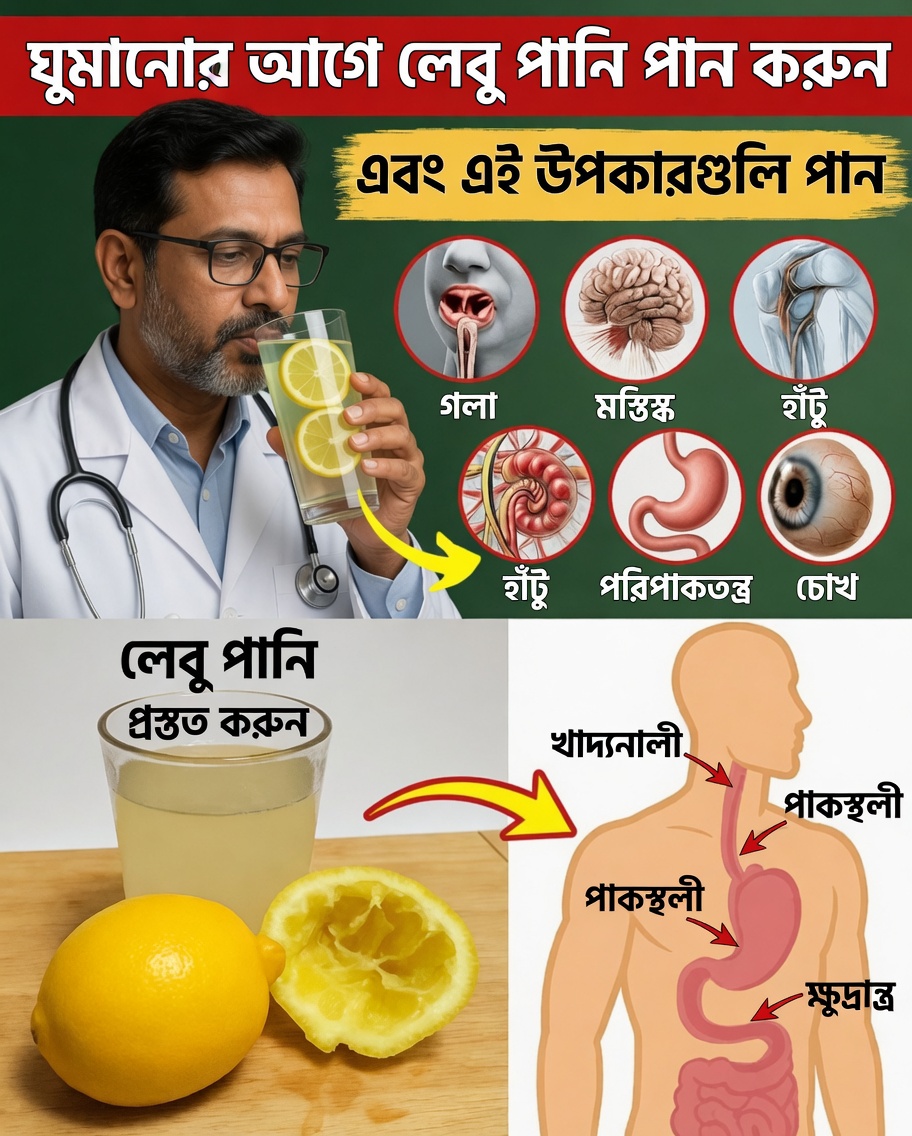 পানিতে লেবু মেশানো রাতের আচার: ভালো বোধ করার সহজ গোপন রহস্য?